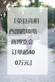 荣县亮相西部跨境电商博览会 订单超400万元