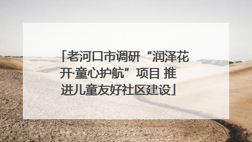 老河口市调研“润泽花开·童心护航”项目 推进儿童友好社区建设