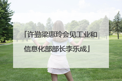 许勤梁惠玲会见工业和信息化部部长李乐成