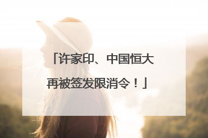 许家印、中国恒大再被签发限消令！