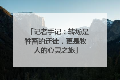 记者手记：转场是牲畜的迁徙，更是牧人的心灵之旅