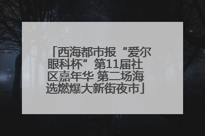 西海都市报“爱尔眼科杯”第11届社区嘉年华 第二场海选燃爆大新街夜市
