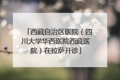 西藏自治区医院（四川大学华西医院西藏医院）在拉萨开诊