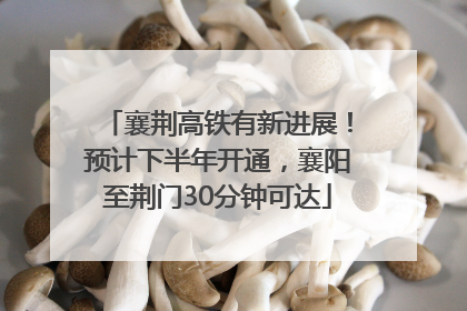 襄荆高铁有新进展！预计下半年开通，襄阳至荆门30分钟可达