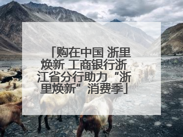 购在中国 浙里焕新 工商银行浙江省分行助力“浙里焕新”消费季