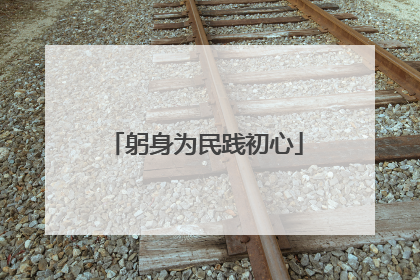 躬身为民践初心