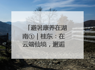 避暑康养在湖南①｜桂东：在云端仙境，邂逅一场清凉之约