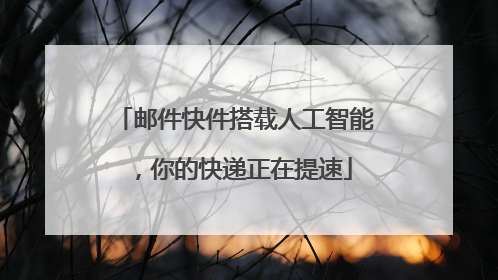 邮件快件搭载人工智能，你的快递正在提速