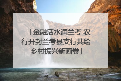 金融活水润兰考 农行开封兰考县支行共绘乡村振兴新画卷