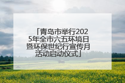 青岛市举行2025年全市六五环境日暨环保世纪行宣传月活动启动仪式