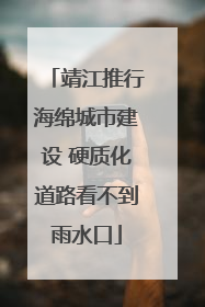 靖江推行海绵城市建设 硬质化道路看不到雨水口