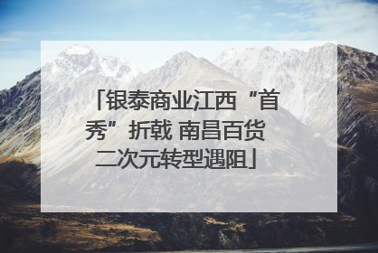 银泰商业江西“首秀”折戟 南昌百货二次元转型遇阻