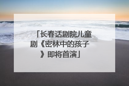 长春话剧院儿童剧《密林中的孩子》即将首演