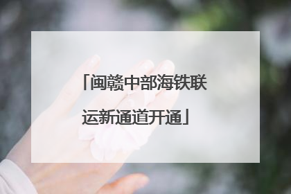 闽赣中部海铁联运新通道开通