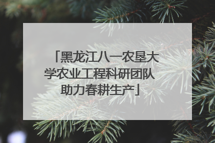 黑龙江八一农垦大学农业工程科研团队助力春耕生产