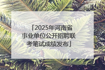 2025年河南省事业单位公开招聘联考笔试成绩发布