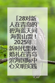 28对新人在青岛的碧海蓝天间海誓山盟！2025年新时代集体婚礼在青岛滨海国际中心文明实践广场举行