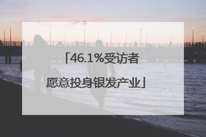 46.1%受访者愿意投身银发产业