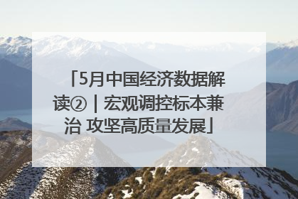 5月中国经济数据解读②｜宏观调控标本兼治 攻坚高质量发展