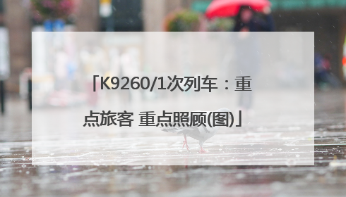 K9260/1次列车：重点旅客 重点照顾(图)